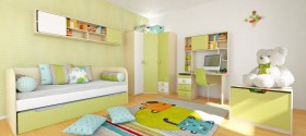 Детская комната Эппл (Зеленый/Белый/корпус Клен) в Томске - tomsk.katalogmebeli.com | фото 5