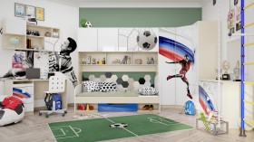 Детская комната Футбол ЧМ (Белый/Синий/корпус Клен) в Томске - tomsk.katalogmebeli.com | фото 7