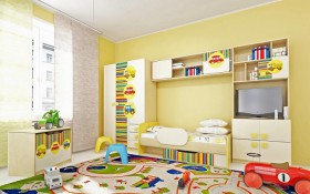 Детская комната Клаксон (Бежевый/корпус Клен) в Томске - tomsk.katalogmebeli.com | фото 2