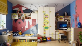 Детская комната Клаксон (Бежевый/корпус Клен) в Томске - tomsk.katalogmebeli.com | фото