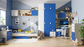 Детская комната Скай (Синий/Белый/корпус Клен) в Томске - tomsk.katalogmebeli.com | фото 1