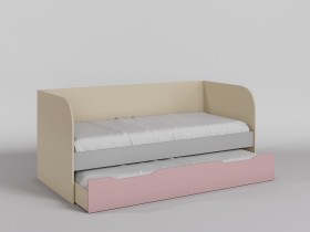 Диван-кровать Грэйси (Розовый/Серый/корпус Клен) в Томске - tomsk.katalogmebeli.com | фото