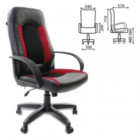 Кресло офисное BRABIX Strike EX-525 (черно-красный) в Томске - tomsk.katalogmebeli.com | фото