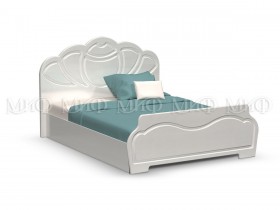 Кровать 1,4м Гармония (Белый/Белый глянец) в Томске - tomsk.katalogmebeli.com | фото