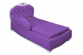 Кровать 190 Гармония Lux 32 Фиолетовый (мягкий бортик) в Томске - tomsk.katalogmebeli.com | фото