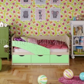 Кровать Бабочки 1,6м (Салат матовый) в Томске - tomsk.katalogmebeli.com | фото