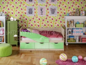 Кровать Бабочки 2,0м (Салатовый металлик) в Томске - tomsk.katalogmebeli.com | фото