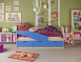 Кровать детская 1,6м Дельфин (Синий матовый) в Томске - tomsk.katalogmebeli.com | фото