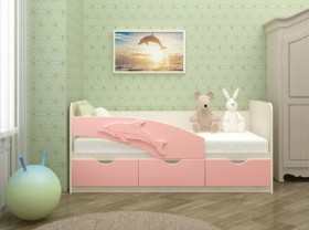 Кровать детская 2,0м Дельфин (Розовый металлик) в Томске - tomsk.katalogmebeli.com | фото