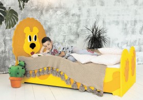 Кровать детская Лева 1.6 Желтый/Оранжевый в Томске - tomsk.katalogmebeli.com | фото
