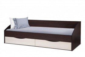 Кровать одинарная "Фея - 3" (симметричная) New (венге / вудлайн кремовый / ДВПО: белый) в Томске - tomsk.katalogmebeli.com | фото 1