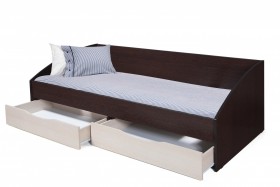 Кровать одинарная "Фея - 3" (симметричная) New (венге / вудлайн кремовый / ДВПО: белый) в Томске - tomsk.katalogmebeli.com | фото 3