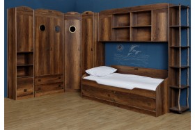 Шкаф комбинированный для одежды «Навигатор» (Дуб Каньон) в Томске - tomsk.katalogmebeli.com | фото 3