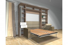 Шкаф-кровать с диваном Каролина в Томске - tomsk.katalogmebeli.com | фото 3