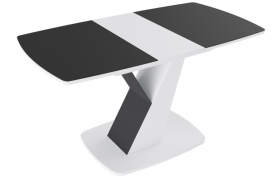 Стол обеденный «Гарда» Тип 1 (Белый/Стекло матовое черный графит) в Томске - tomsk.katalogmebeli.com | фото 5